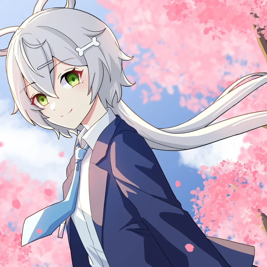 《樱色回声》封面：樱花树下的洛天依